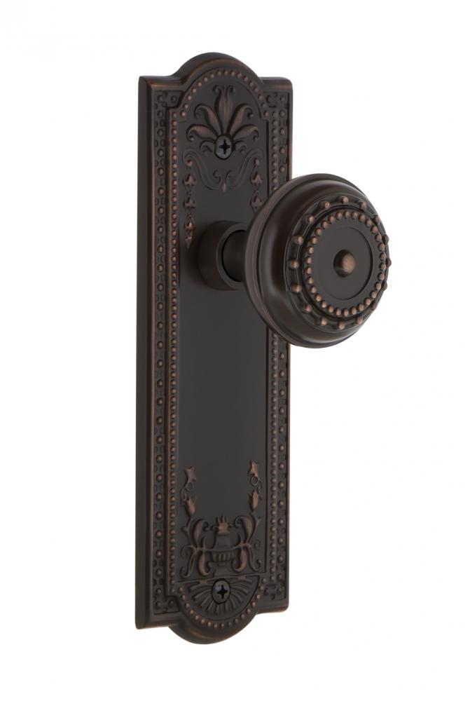 Nostalgic Warehouse Meadows Plate Passage Meadows Door Knob in Timeless Bronze
