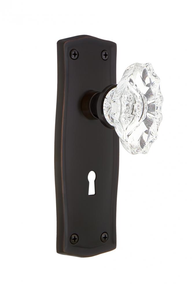 Nostalgic Warehouse Prairie Plate with Keyhole Single Dummy Chateau Door Knob in Timeless Bronze