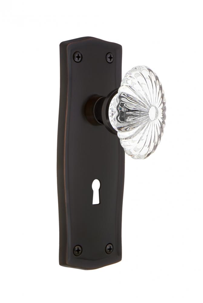 Nostalgic Warehouse Prairie Plate with Keyhole Single Dummy Oval Fluted Crystal Glass Door Knob in