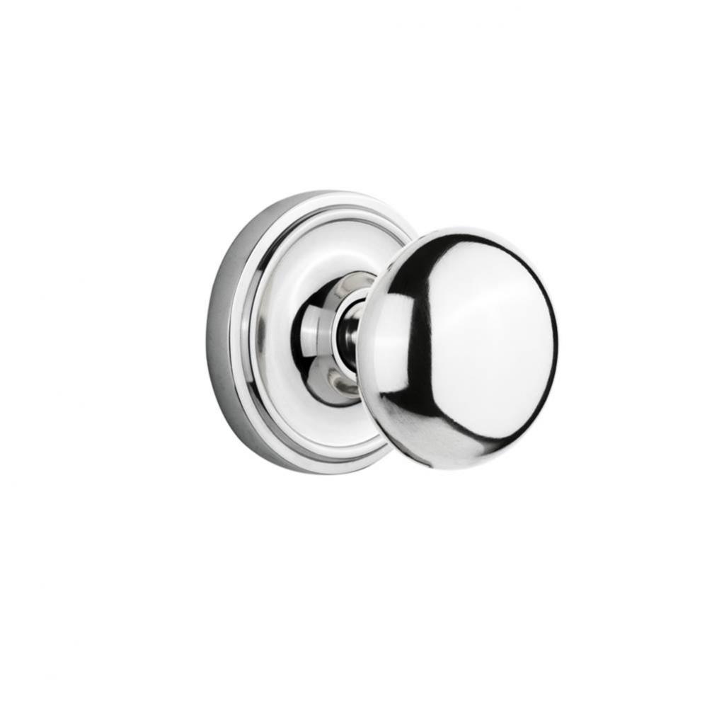 Nostalgic Warehouse Classic Rosette Double Dummy New York Door Knob in Bright Chrome