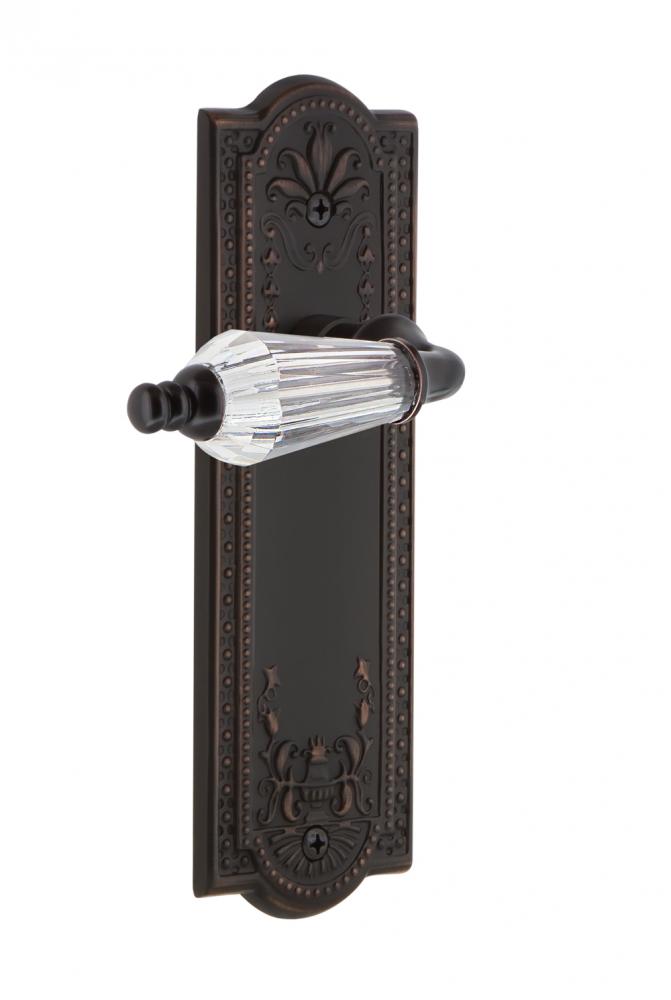 Nostalgic Warehouse Meadows Plate Privacy Parlor Lever in Timeless Bronze