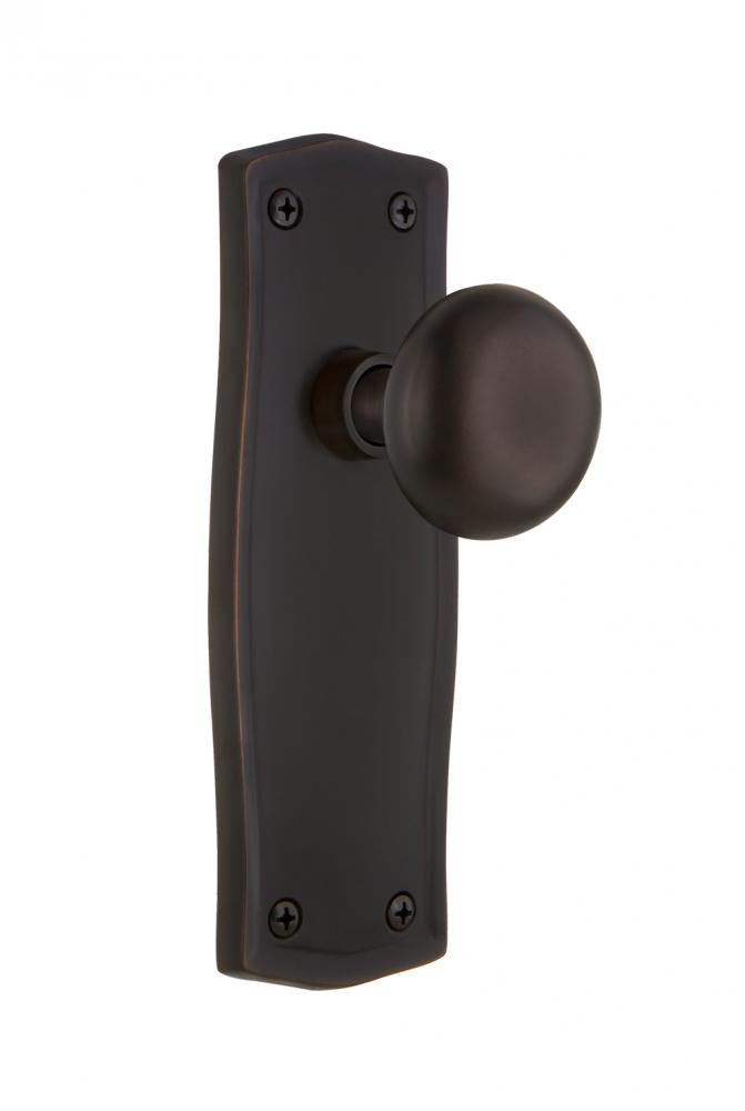 Nostalgic Warehouse Prairie Plate Privacy New York Door Knob in Timeless Bronze