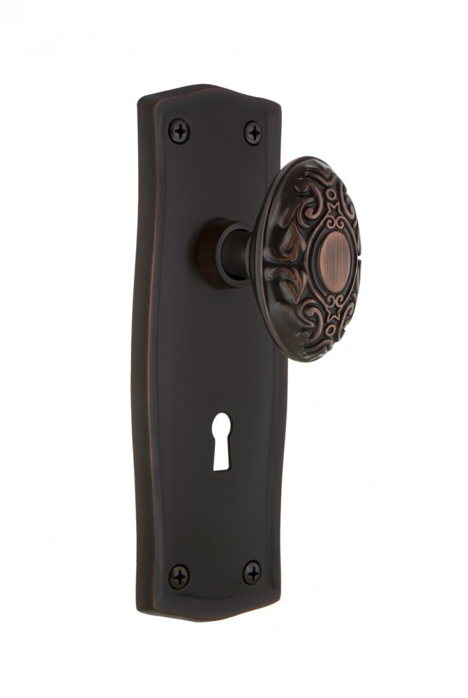 Nostalgic Warehouse Prairie Plate Interior Mortise Victorian Door Knob in Timeless Bronze