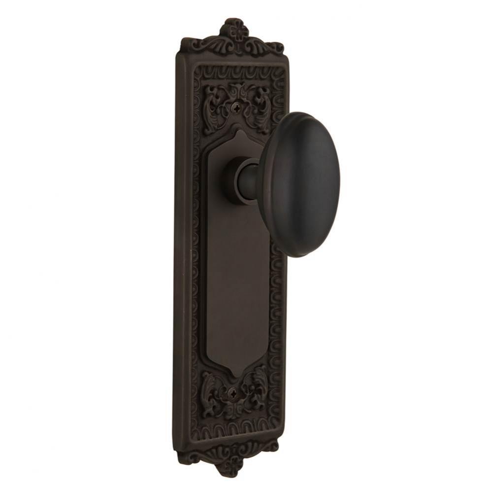Nostalgic Warehouse Egg & Dart Plate Passage Homestead Door Knob in Oil-Rubbed Bronze