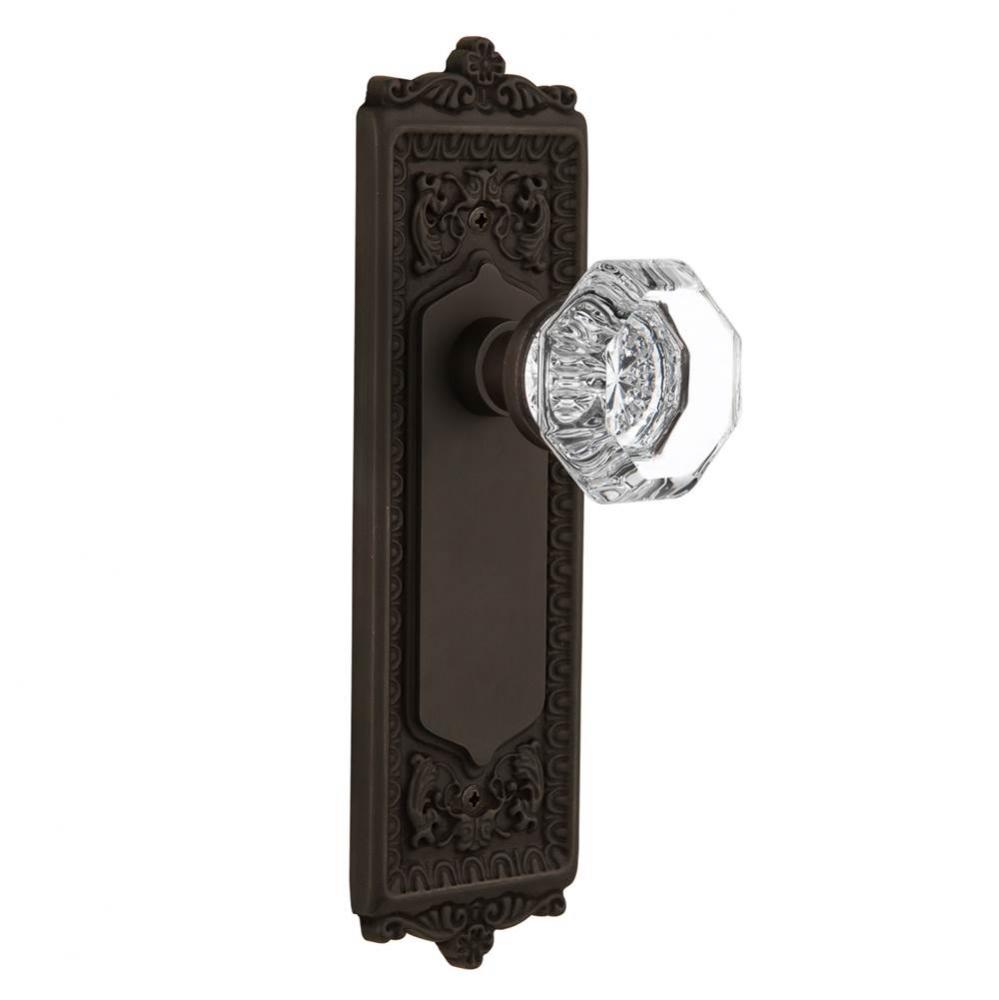 Nostalgic Warehouse Egg & Dart Plate Privacy Waldorf Door Knob in Oil-Rubbed Bronze