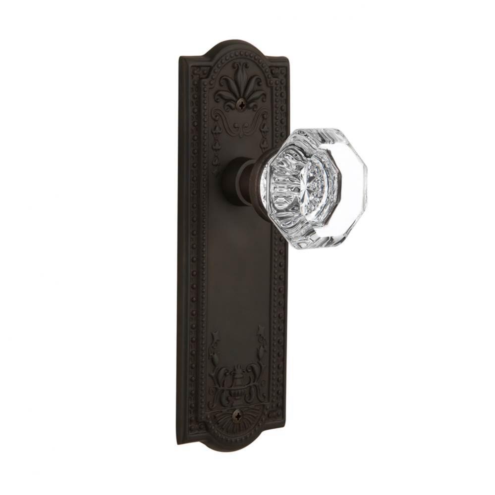 Nostalgic Warehouse Meadows Plate Privacy Waldorf Door Knob in Oil-Rubbed Bronze