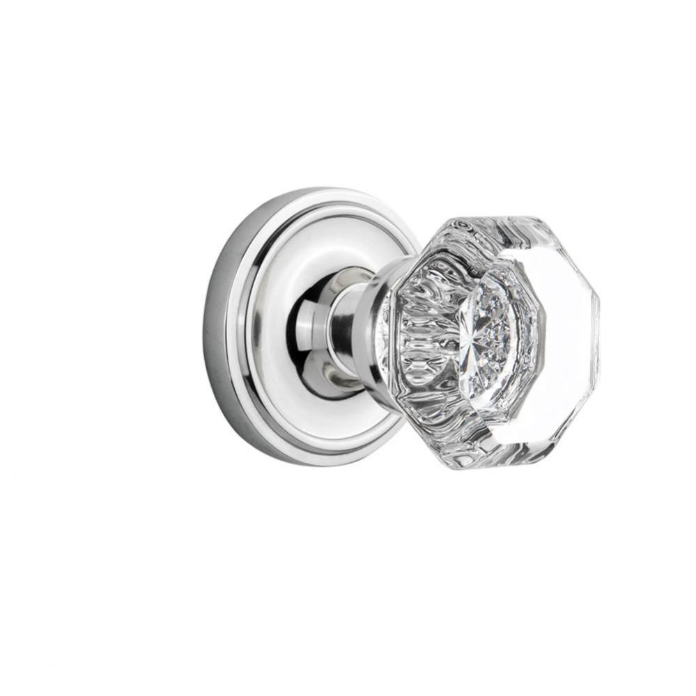 Nostalgic Warehouse Classic Rosette Double Dummy Waldorf Door Knob in Bright Chrome