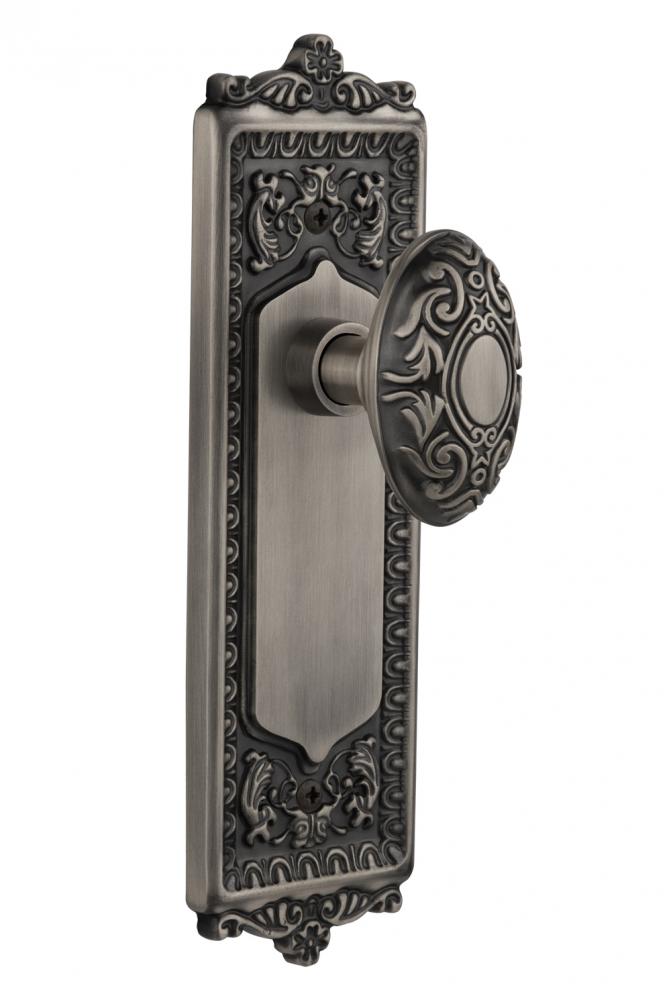 Nostalgic Warehouse Egg & Dart Plate Single Dummy Victorian Door Knob in Antique Pewter