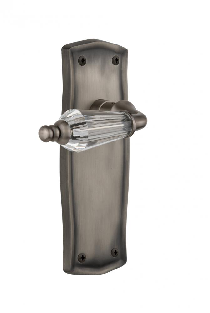 Nostalgic Warehouse Prairie Plate Privacy Parlor Lever in Antique Pewter