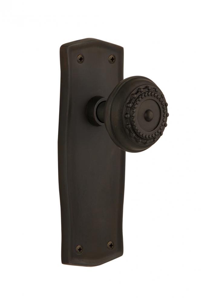 Nostalgic Warehouse Prairie Plate Double Dummy Meadows Door Knob in Oil-Rubbed Bronze