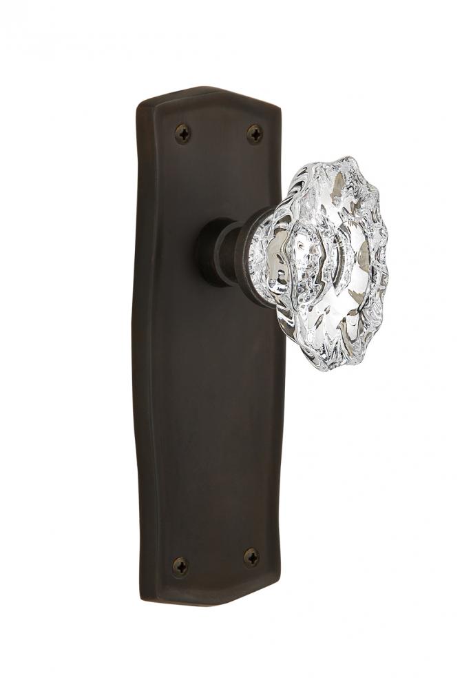 Nostalgic Warehouse Prairie Plate Single Dummy Chateau Door Knob in Oil-Rubbed Bronze