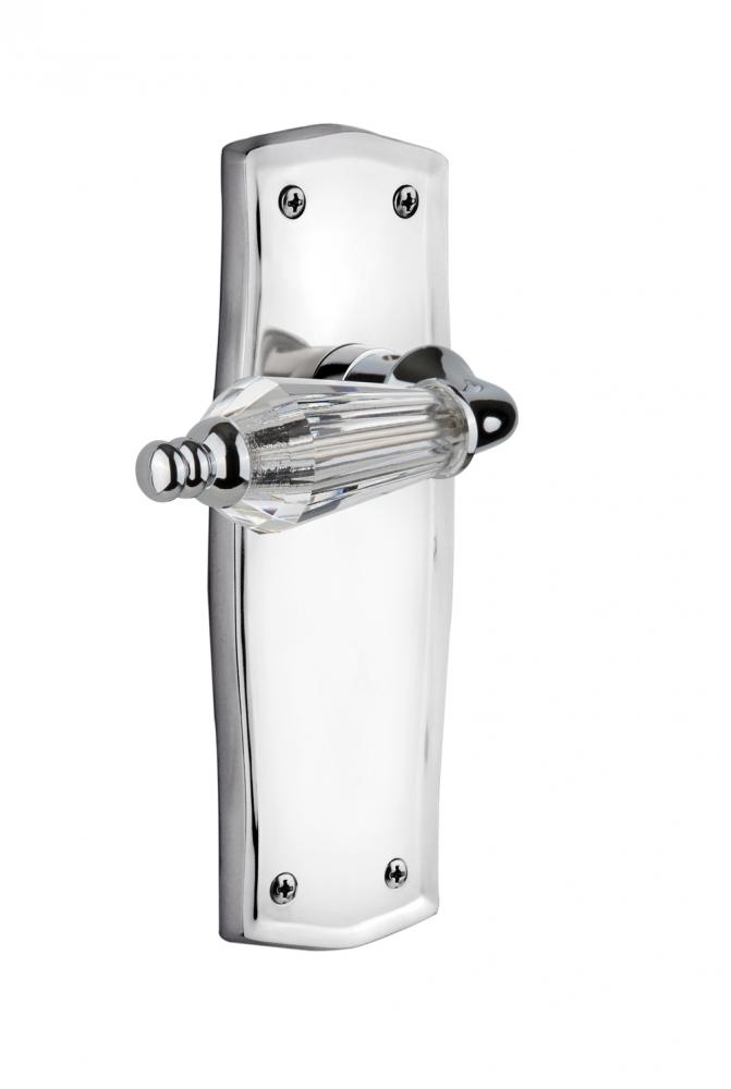 Nostalgic Warehouse Prairie Plate Single Dummy Parlor Lever in Bright Chrome