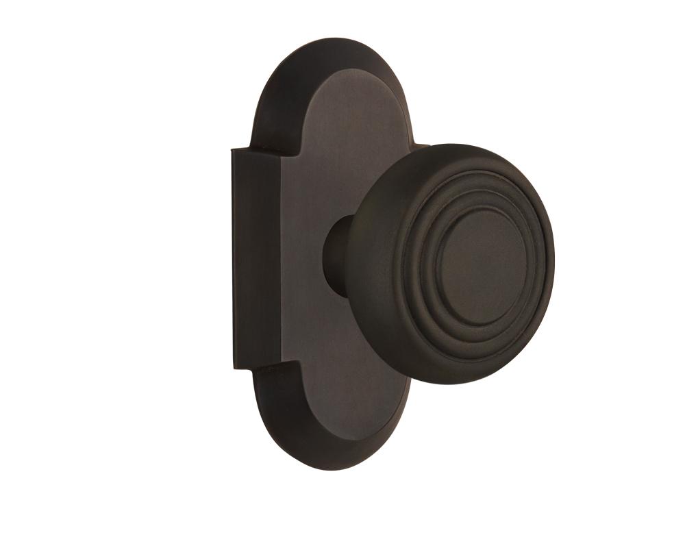 Nostalgic Warehouse Cottage Plate Double Dummy Deco Door Knob in Oil-Rubbed Bronze