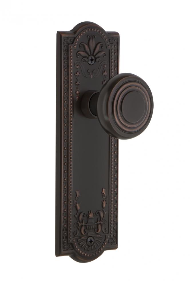 Nostalgic Warehouse Meadows Plate Single Dummy Deco Door Knob in Timeless Bronze