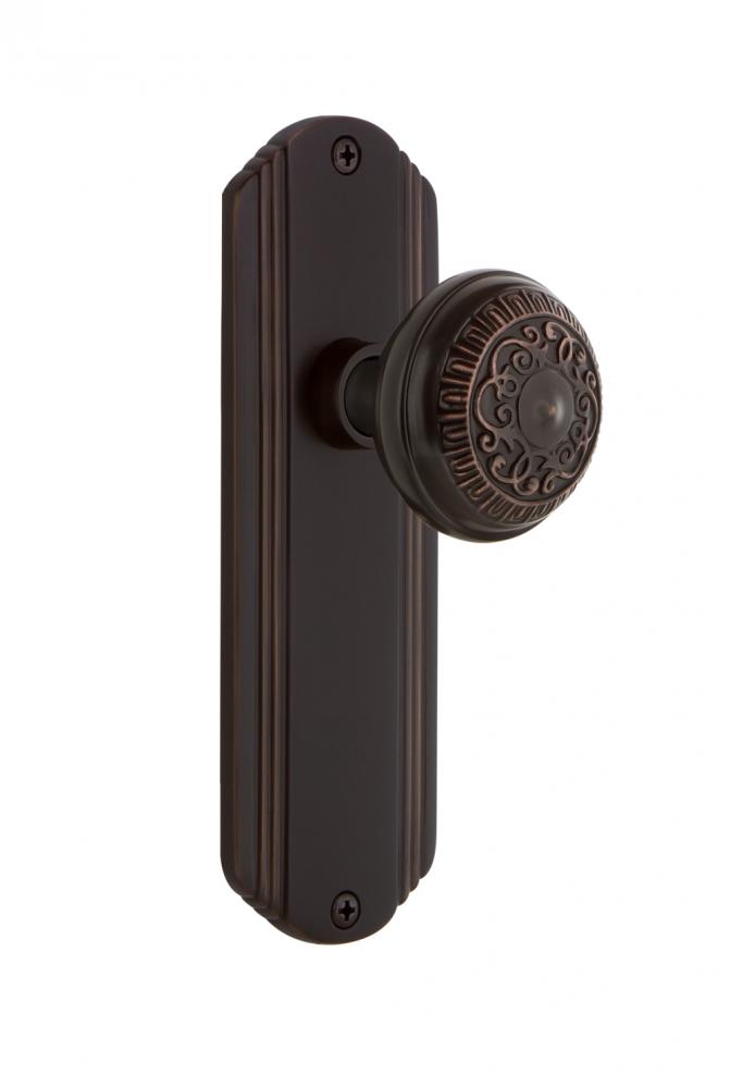 Nostalgic Warehouse Deco Plate Double Dummy Egg & Dart Door Knob in Timeless Bronze