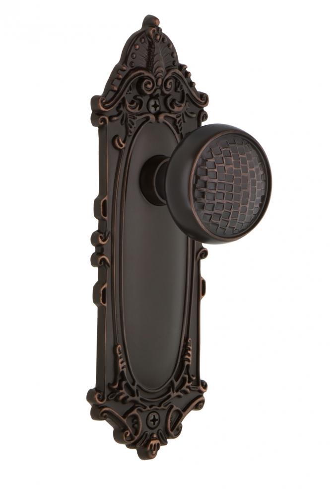 Nostalgic Warehouse Victorian Plate Privacy Craftsman Door Knob in Timeless Bronze