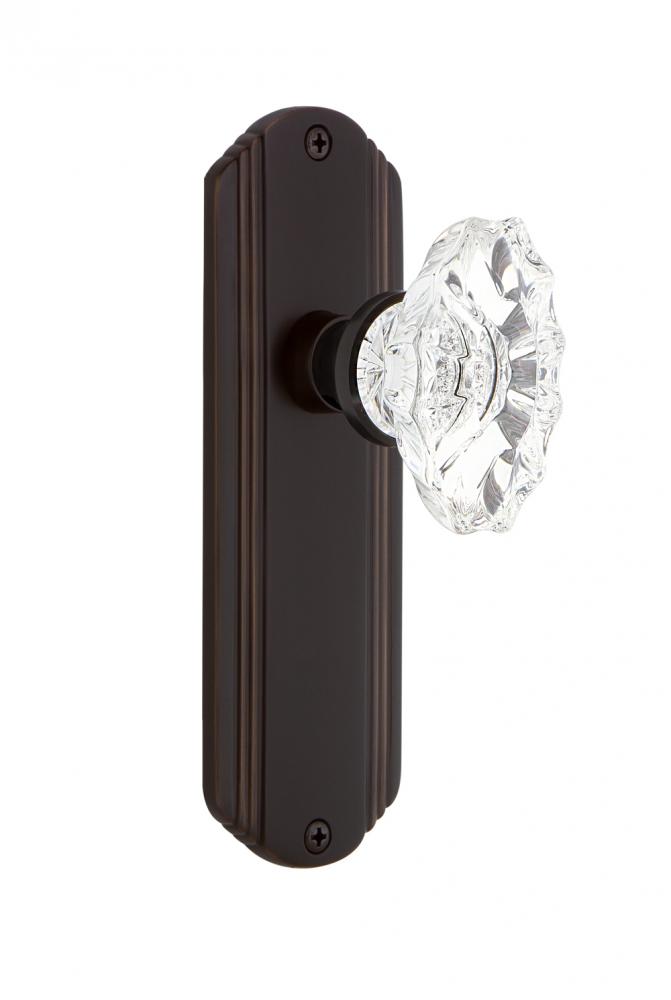 Nostalgic Warehouse Deco Plate Passage Chateau Door Knob in Timeless Bronze