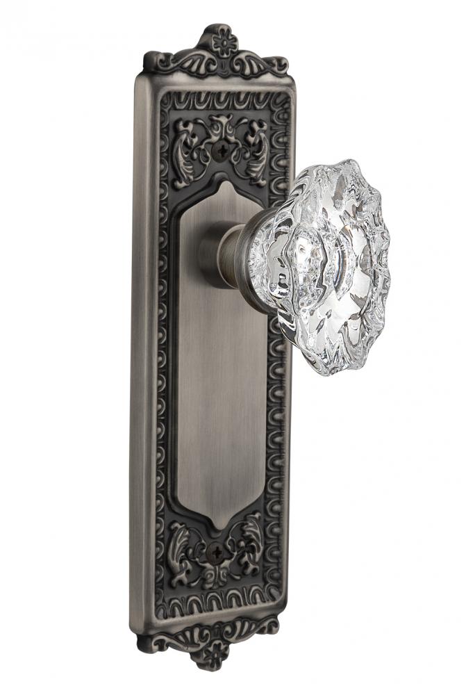 Nostalgic Warehouse Egg & Dart Plate Passage Chateau Door Knob in Antique Pewter