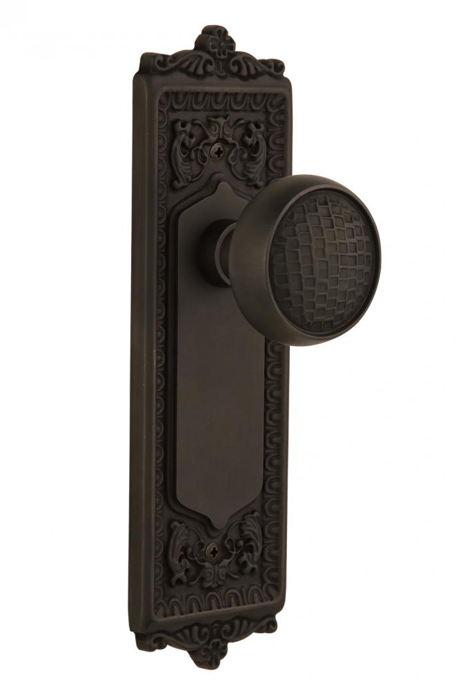 Nostalgic Warehouse Egg & Dart Plate Passage Craftsman Door Knob in Oil-Rubbed Bronze
