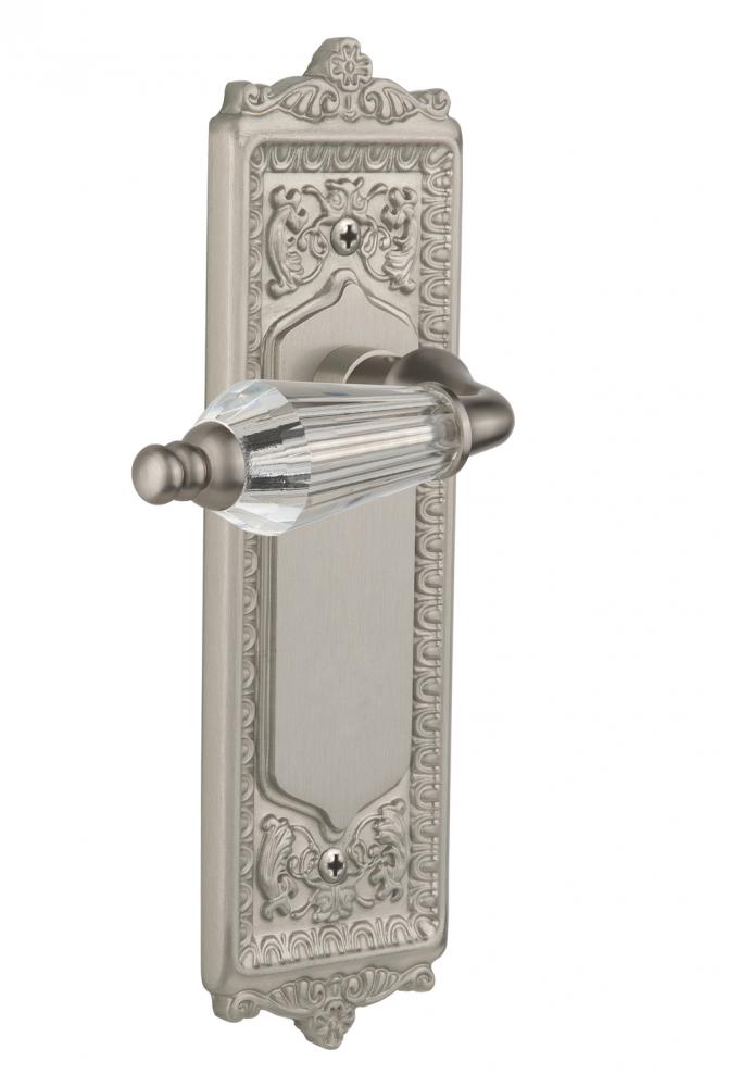 Nostalgic Warehouse Egg & Dart Plate Passage Parlor Lever in Satin Nickel