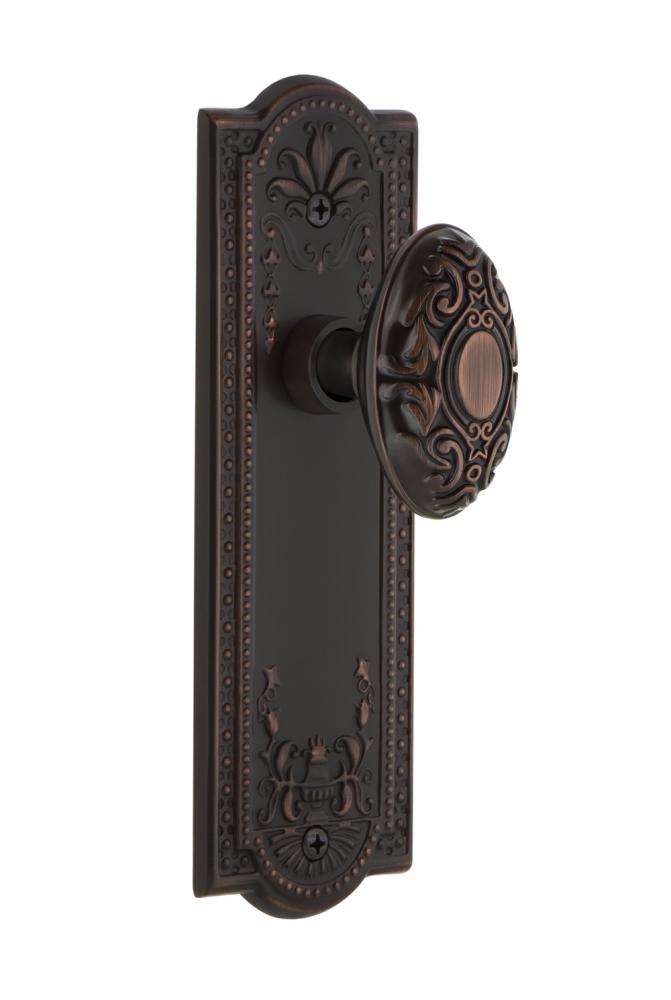 Nostalgic Warehouse Meadows Plate Passage Victorian Door Knob in Timeless Bronze