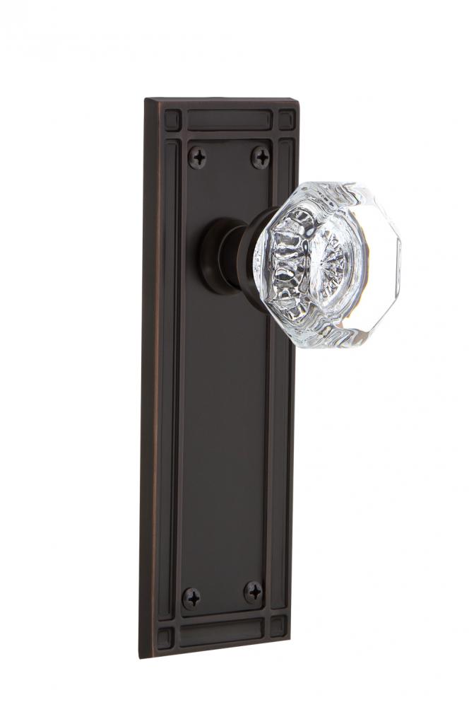 Nostalgic Warehouse Mission Plate Passage Waldorf Door Knob in Timeless Bronze