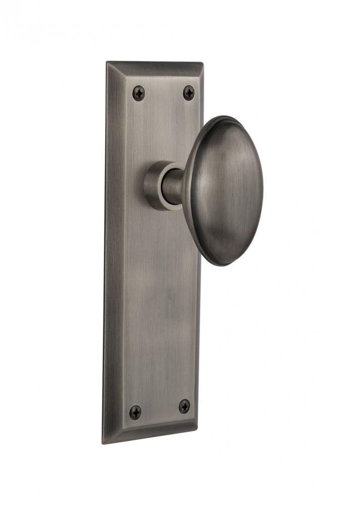 Nostalgic Warehouse New York Plate Passage Homestead Door Knob in Antique Pewter