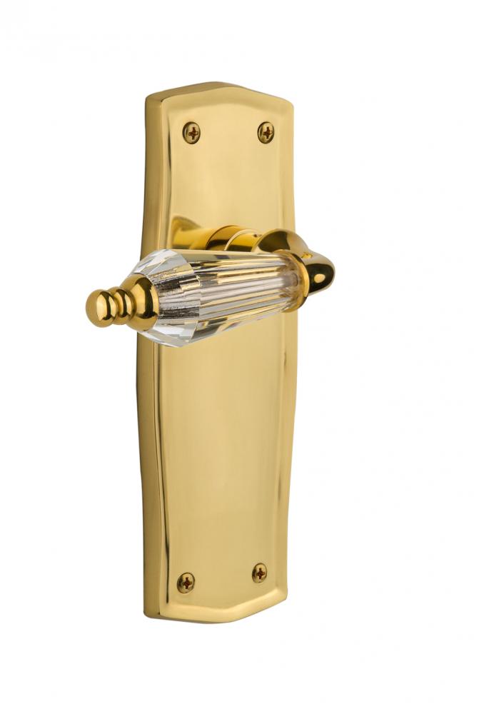 Nostalgic Warehouse Prairie Plate Passage Parlor Lever in Unlacquered Brass