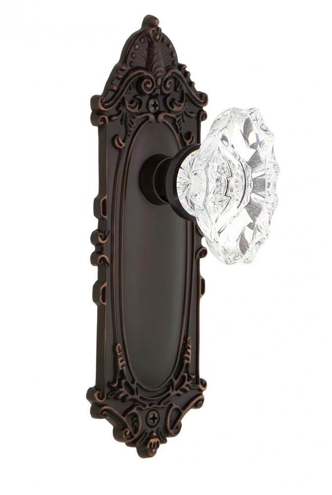 Nostalgic Warehouse Victorian Plate Passage Chateau Door Knob in Timeless Bronze