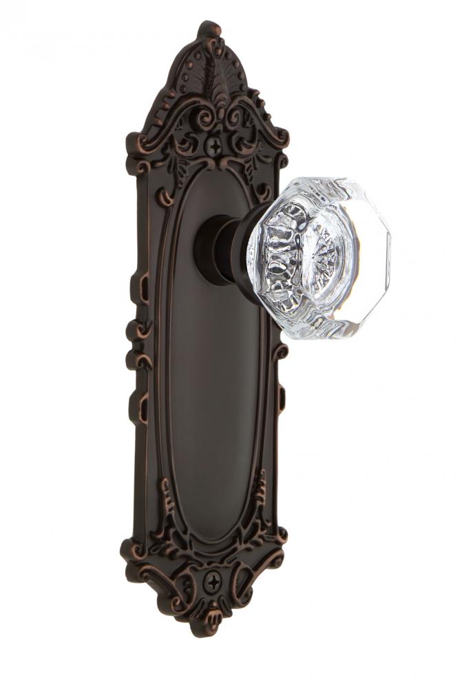 Nostalgic Warehouse Victorian Plate Passage Waldorf Door Knob in Timeless Bronze