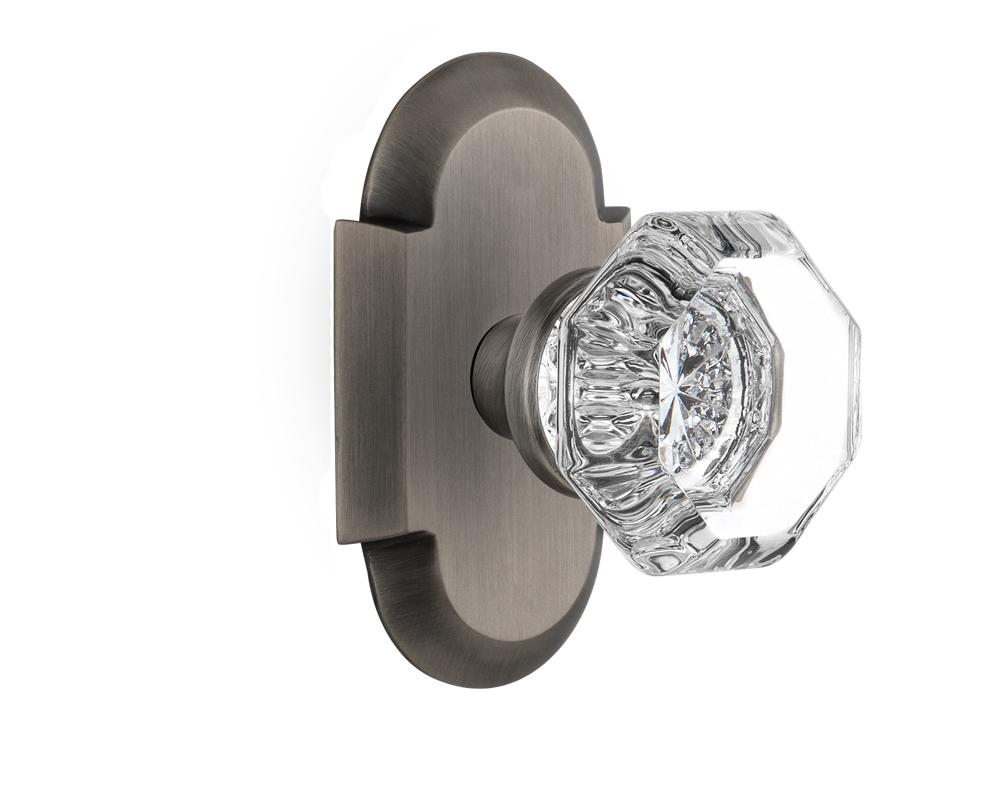 Nostalgic Warehouse Cottage Plate Single Dummy Waldorf Door Knob in Antique Pewter