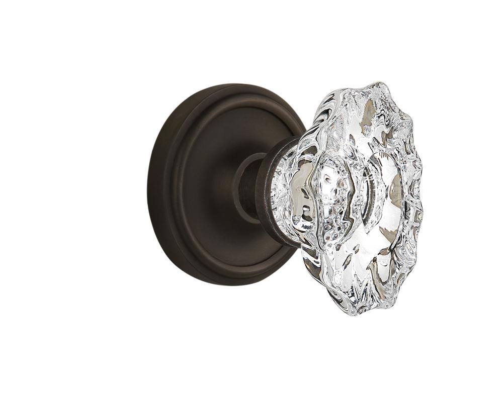 Nostalgic Warehouse Classic Rosette Interior Mortise Chateau Door Knob in Oil-Rubbed Bronze