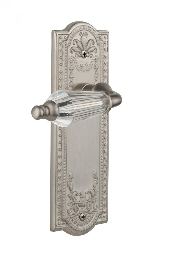 Nostalgic Warehouse Meadows Plate Passage Parlor Lever in Satin Nickel