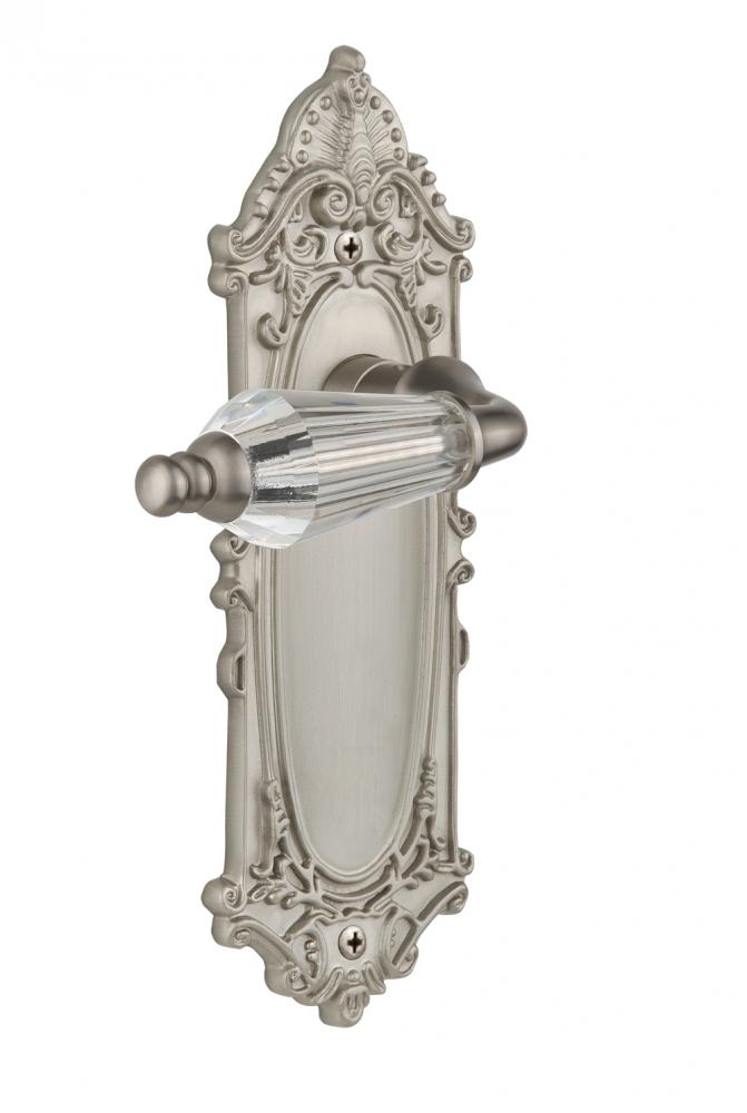 Nostalgic Warehouse Victorian Plate Passage Parlor Lever in Satin Nickel