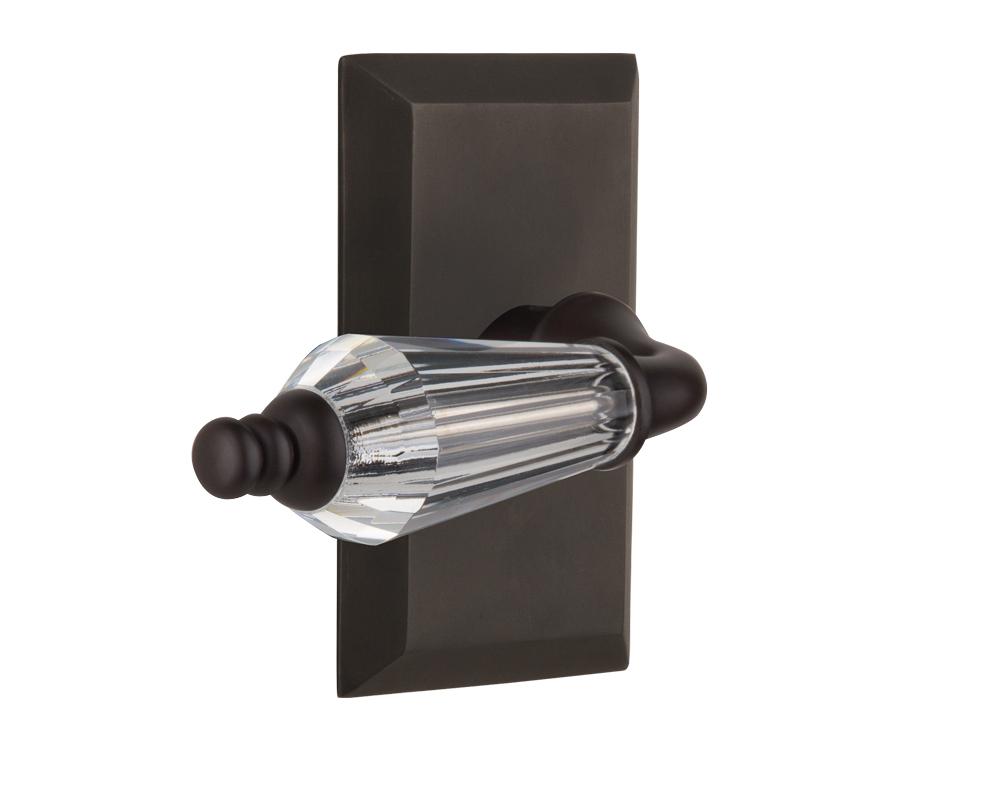 Nostalgic Warehouse Studio Plate Double Dummy Parlor Lever in Oil-Rubbed Bronze