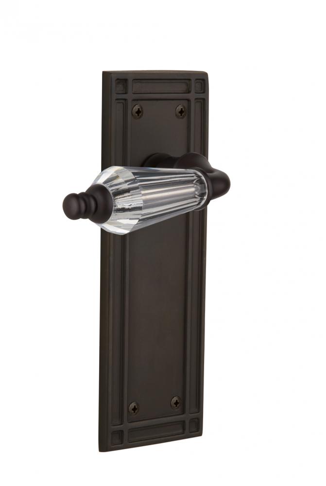 Nostalgic Warehouse Mission Plate Double Dummy Parlor Lever in Oil-Rubbed Bronze