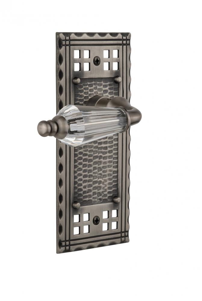 Nostalgic Warehouse Craftsman Plate Double Dummy Parlor Lever in Antique Pewter