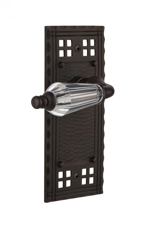 Nostalgic Warehouse Craftsman Plate Double Dummy Parlor Lever in Oil-Rubbed Bronze