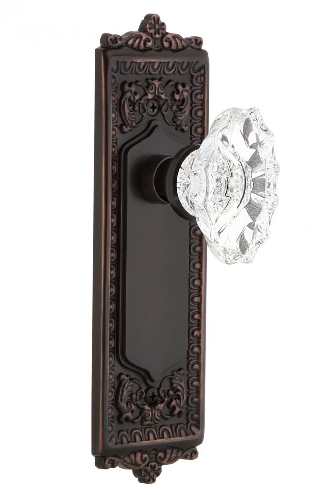 Nostalgic Warehouse Egg & Dart Plate Privacy Chateau Door Knob in Timeless Bronze