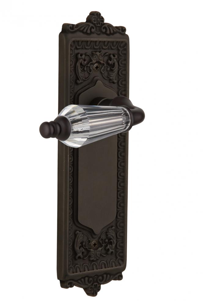 Nostalgic Warehouse Egg & Dart Plate Privacy Parlor Lever in Oil-Rubbed Bronze