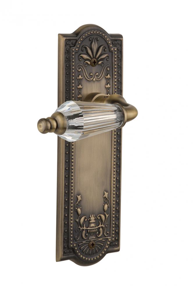 Nostalgic Warehouse Meadows Plate Privacy Parlor Lever in Antique Brass