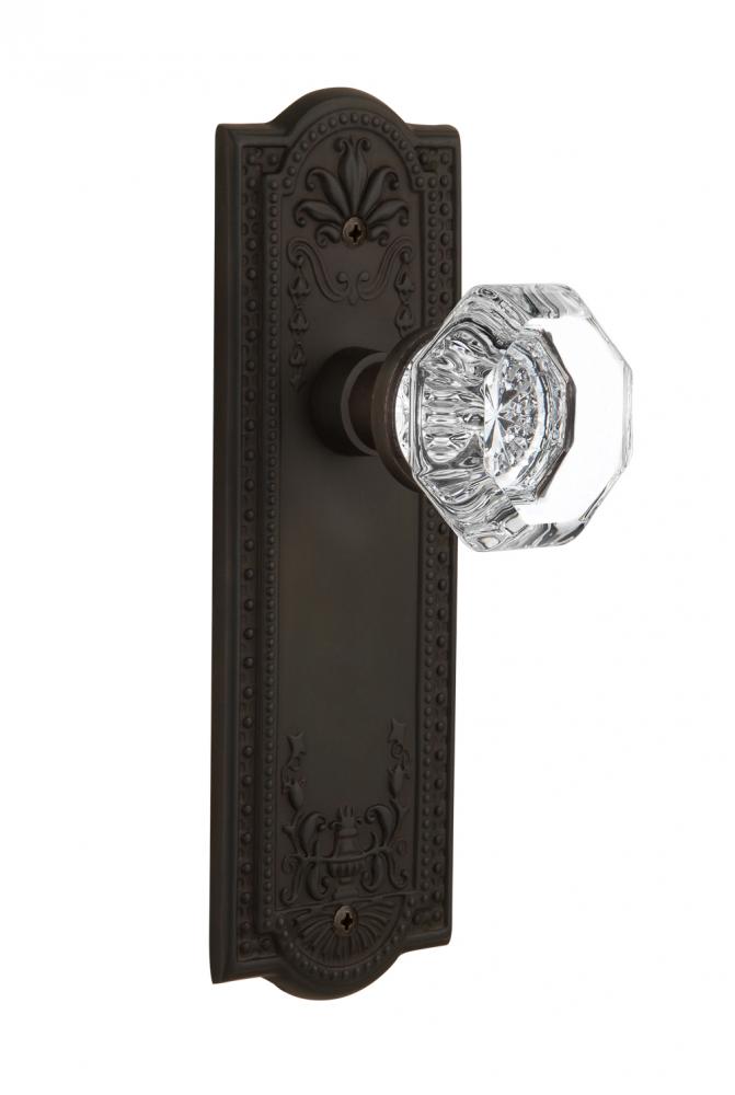 Nostalgic Warehouse Meadows Plate Privacy Waldorf Door Knob in Oil-Rubbed Bronze