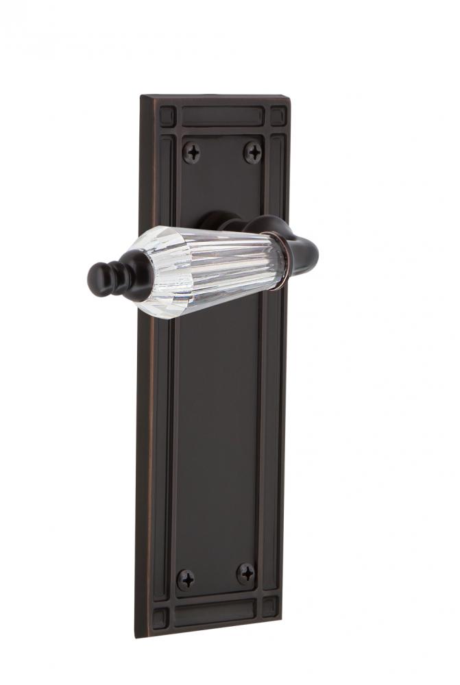 Nostalgic Warehouse Mission Plate Privacy Parlor Lever in Timeless Bronze