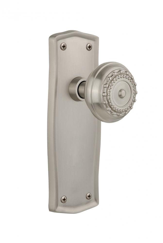 Nostalgic Warehouse Prairie Plate Privacy Meadows Door Knob in Satin Nickel