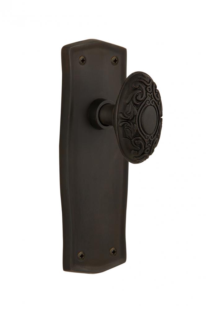 Nostalgic Warehouse Prairie Plate Privacy Victorian Door Knob in Oil-Rubbed Bronze