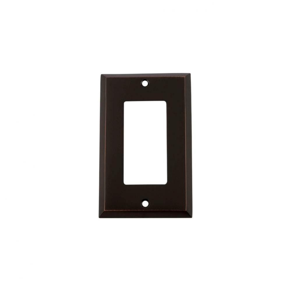 Nostalgic Warehouse New York Switch Plate with Single Rocker in Timeless Bronze