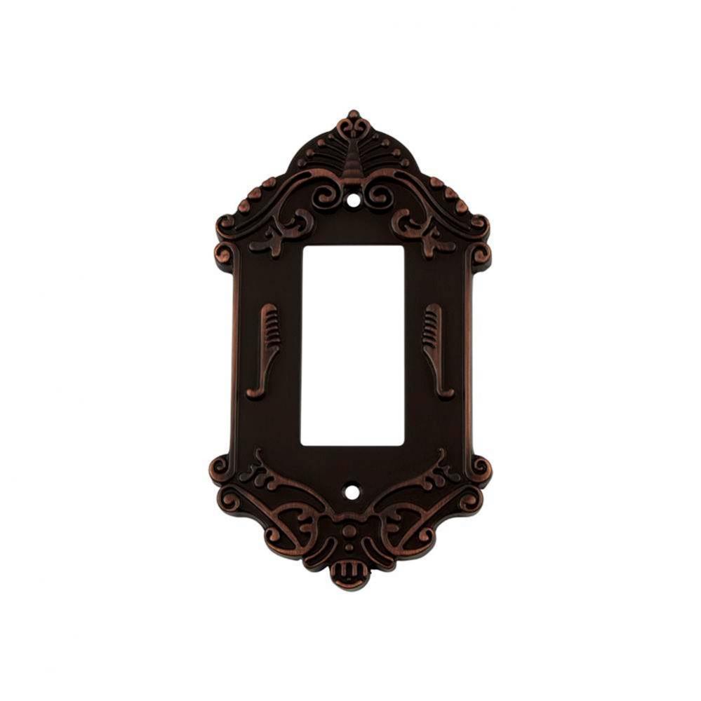 Nostalgic Warehouse Victorian Switch Plate with Single Rocker in Timeless Bronze