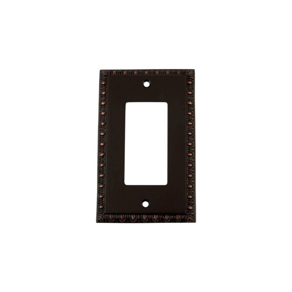 Nostalgic Warehouse Egg & Dart Switch Plate with Single Rocker in Timeless Bronze