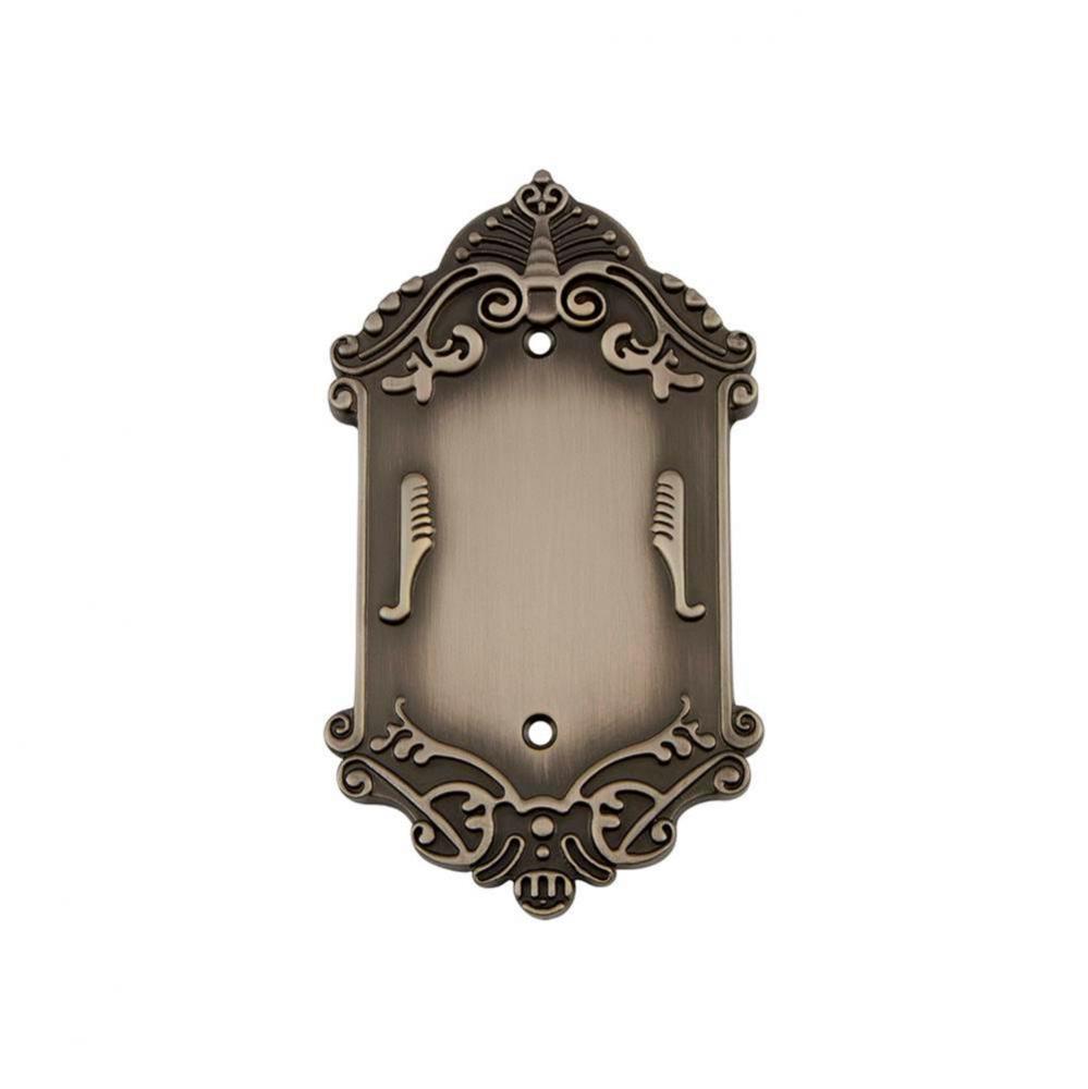 Nostalgic Warehouse Victorian Switch Plate with Blank Cover in Antique Pewter