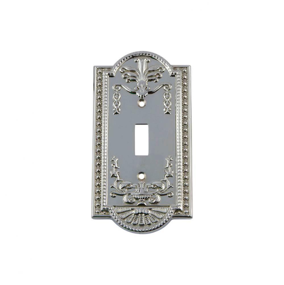 Nostalgic Warehouse Meadows Switch Plate with Single Toggle in Bright Chrome
